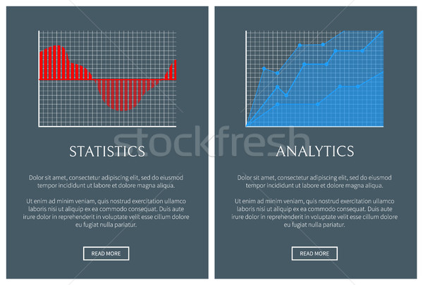 Statistiche analitica forma grafica set diagrammi Foto d'archivio © robuart