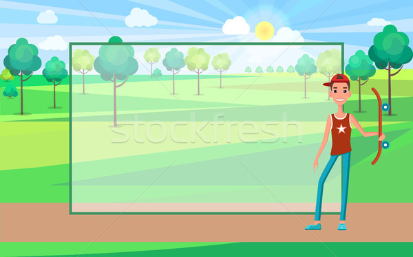 Young Skateboarder with Skateboard in Hand Skater Stock photo © robuart