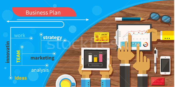 Business Plan Strategie Präsentation kreative Stock foto © robuart