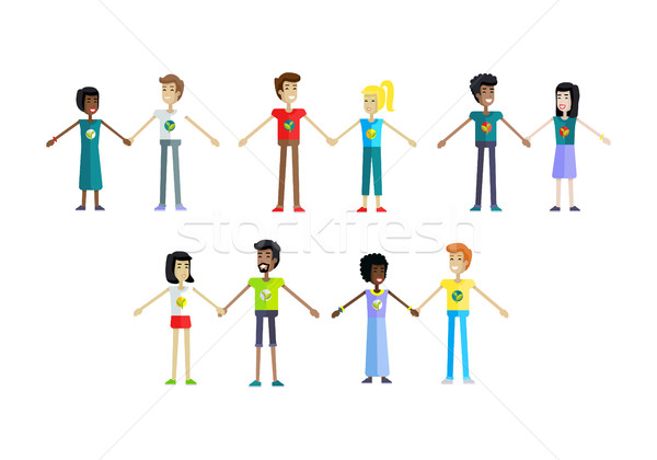Set of Ecologist Human Characters Illustrations. Stock photo © robuart