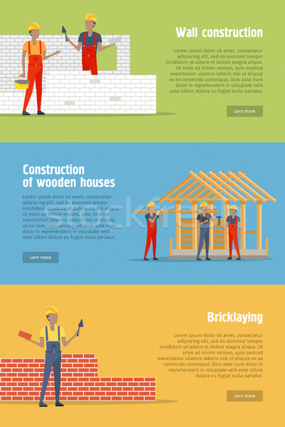 Set of Construction Conceptual Vector Banners Stock photo © robuart