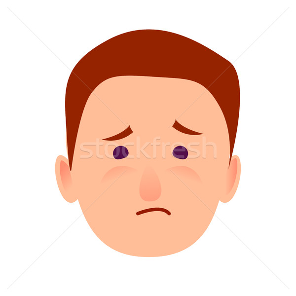 Sorrowful Face Emotion on Man-child Close-up Icon Stock photo © robuart