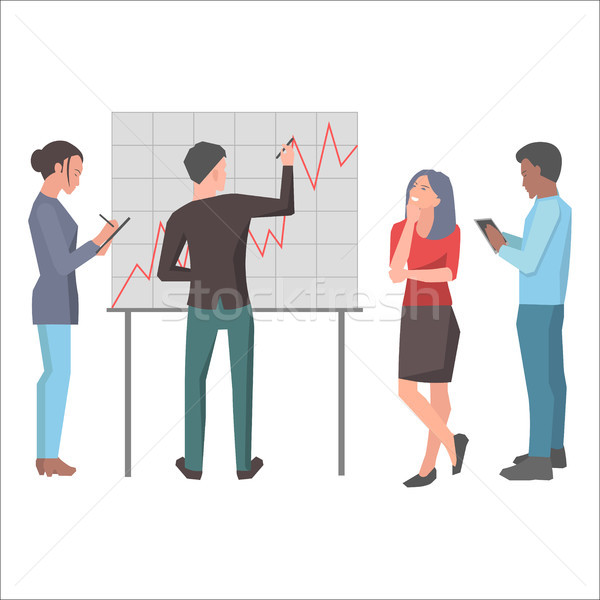 Teamwork and Startup Project Isolated Illustration Stock photo © robuart