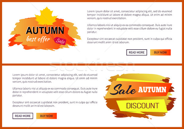 Only Today Autumn Sale -35 Advert Promo Poster Stock photo © robuart