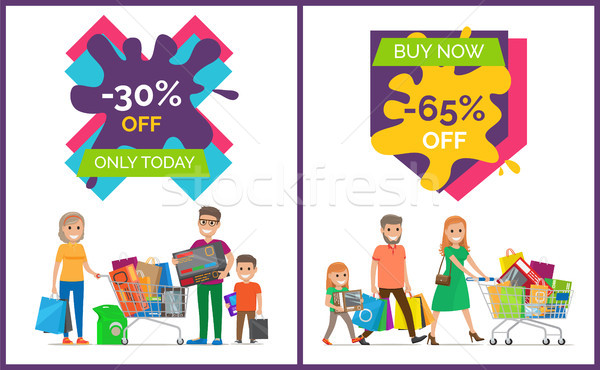 -30 Off Only Today Banners Vector Illustration Stock photo © robuart