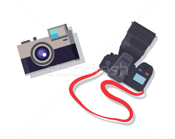 Cameras Set Isolated Colorful Vector Illustration Stock photo © robuart