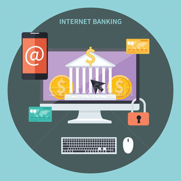 Internet bankügylet biztonság előleg üzlet online Stock fotó © robuart