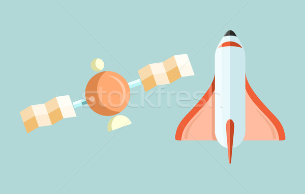 пространстве астрономия веб страница космический корабль запуск Сток-фото © robuart