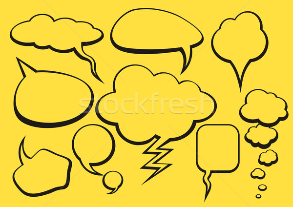 Bubble Talk Collection Sketch Drawing Stock photo © robuart