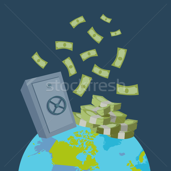 Global Wealth Vector Illustration Flat Design. Stock photo © robuart