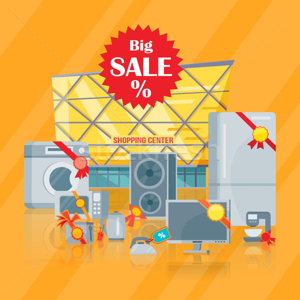 Big sale in Electronics Store Vector Flat Concept Stock photo © robuart