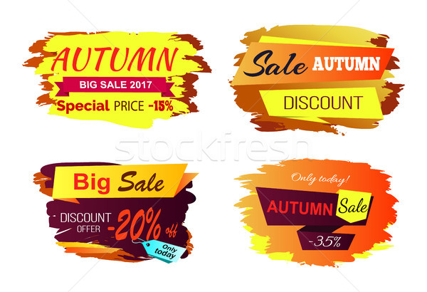 Autumn Big Sale Offer Vector Illustration Stock photo © robuart