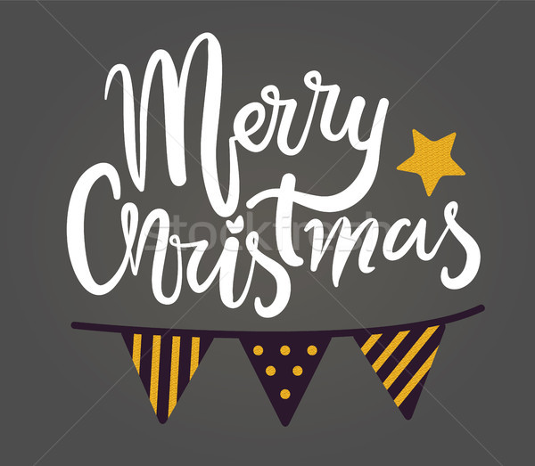 Merry Christmas Congratulation Vector Illustration Stock photo © robuart