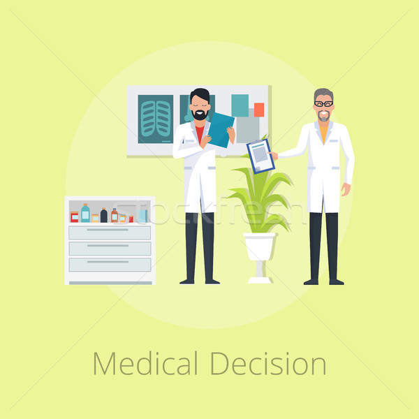 Medical Decision on Vector Illustration Yellow Stock photo © robuart