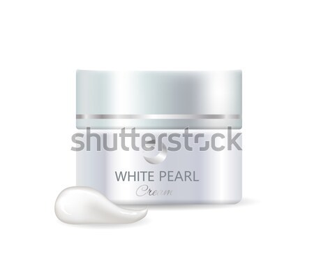 Közelkép fehér gyöngy krém konténer kozmetikai Stock fotó © robuart