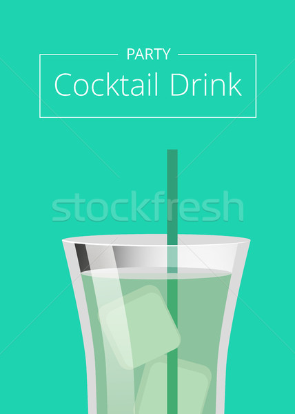 Party Cocktail Mojito Mint Cocktail Summer Poster Stock photo © robuart