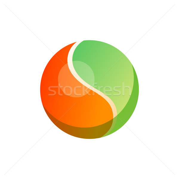 Bal twee kleuren kleur object speelgoed Stockfoto © robuart