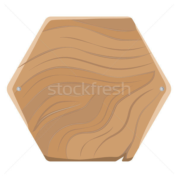 Pentagonal Wooden Board for Advertising with Nails Stock photo © robuart