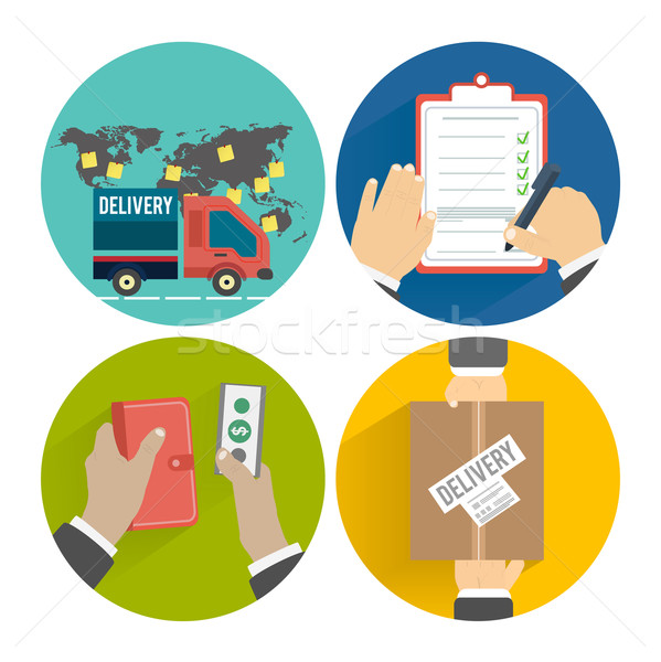 Internet shopping process of purchasing Stock photo © robuart