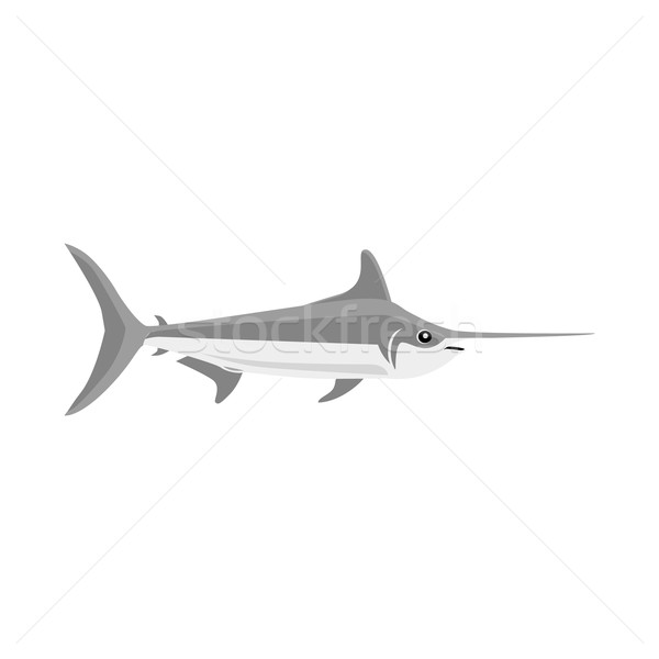 Fisch Symbol Design isoliert Meer Tiernahrung Stock foto © robuart