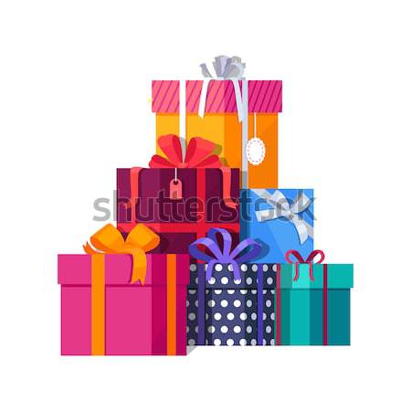 Farbenreich groß Berg Geschenke Stock foto © robuart