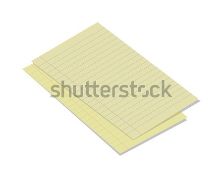 Sheet of Paper with Llines Isolated. List Icon. Stock photo © robuart