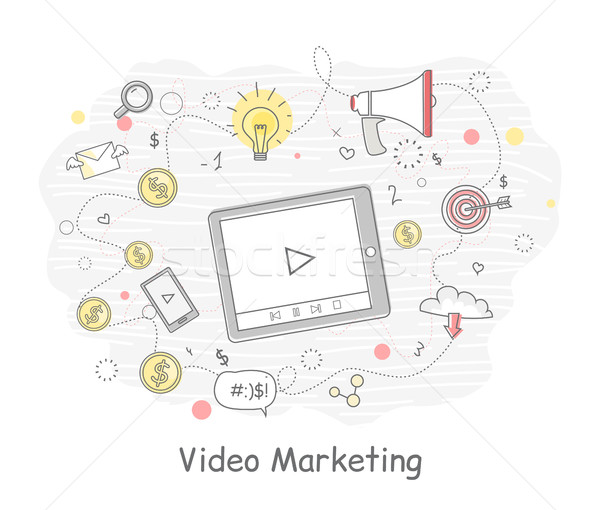Stok fotoğraf: Video · pazarlama · ürünleri · hizmetleri · iş · çevrimiçi