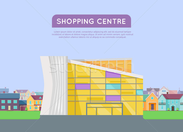 Shopping Centre Web Template in Flat Design. Stock photo © robuart