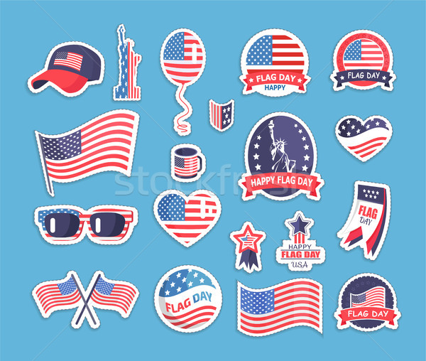 フラグ 日 アメリカ合衆国 コレクション 面白い 眼鏡 ストックフォト © robuart