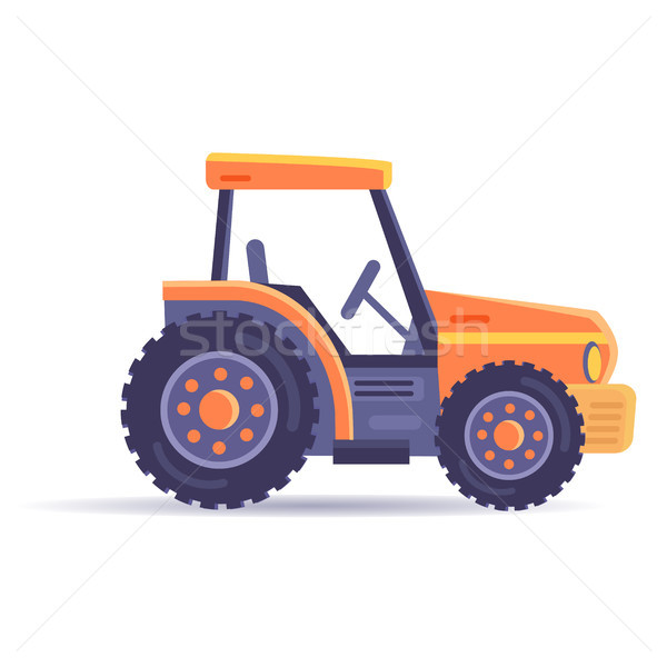 Excavator Tractor Vehicle Isolated on White Vector Stock photo © robuart