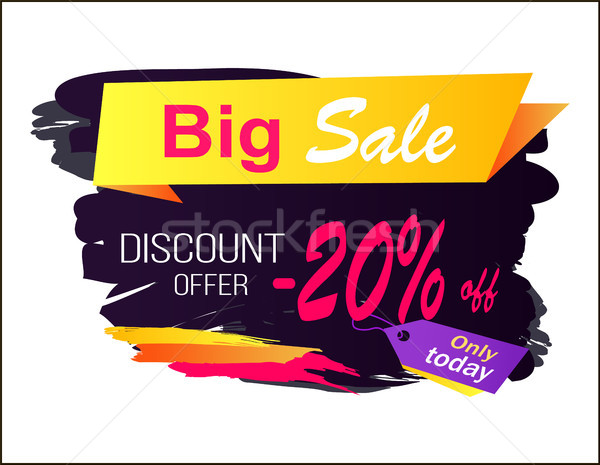 Big Sale Discount Offer -20 Vector Illustration Stock photo © robuart