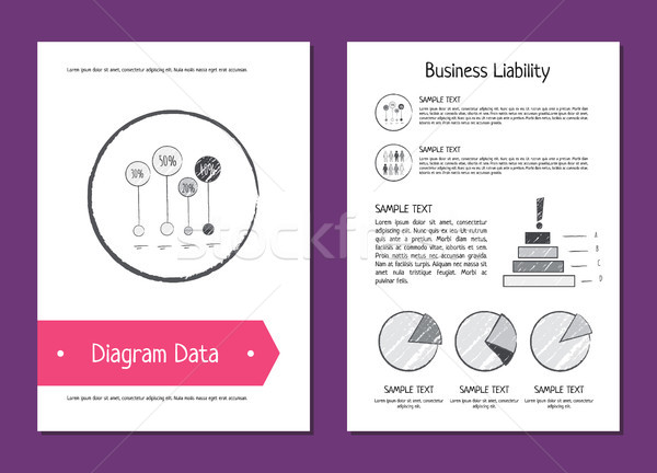 Schemat danych działalności odpowiedzialność plakaty wykresy Zdjęcia stock © robuart