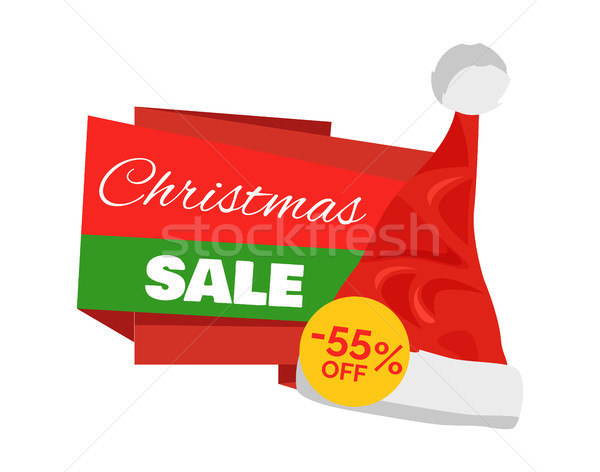 [[stock_photo]]: Noël · vente · promo · étiquette · chapeau