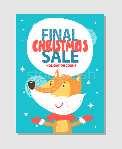 Holiday Discount Promo Poster Vector Illustration Stock photo © robuart