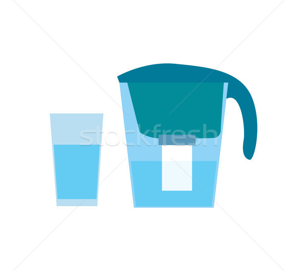 Foto stock: Agua · filtrar · vidrio · anunciante · vector · contenedor