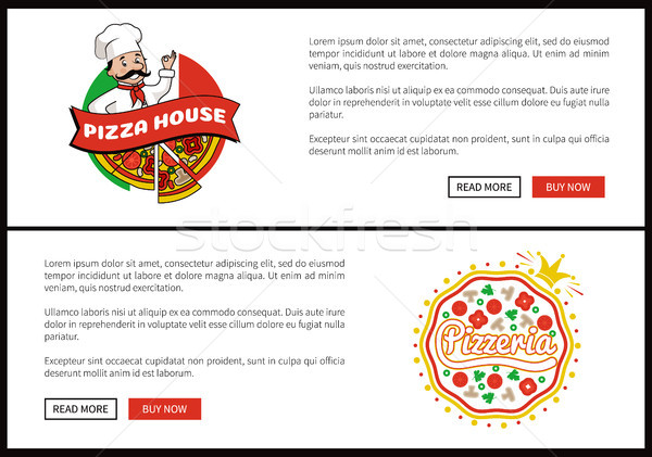 Pizza House Promotional Internet Page Templates Stock photo © robuart