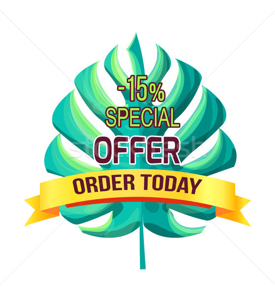 Special Offer Order Today with 15 Off Promo Logo Stock photo © robuart