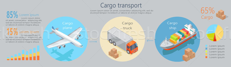 Cargo Transport Isometric Infographics Elements Stock photo © robuart
