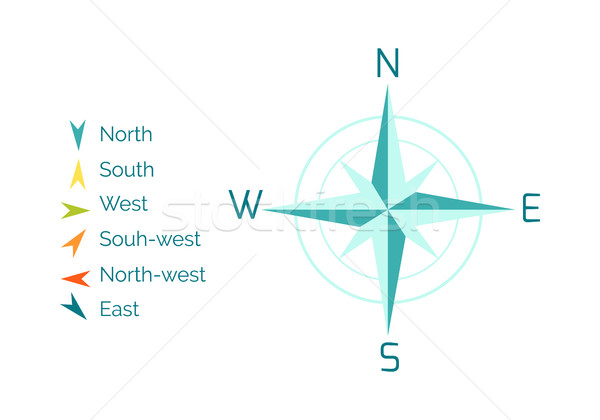 Compass Rose Vector Illustration in Flat Design Stock photo © robuart