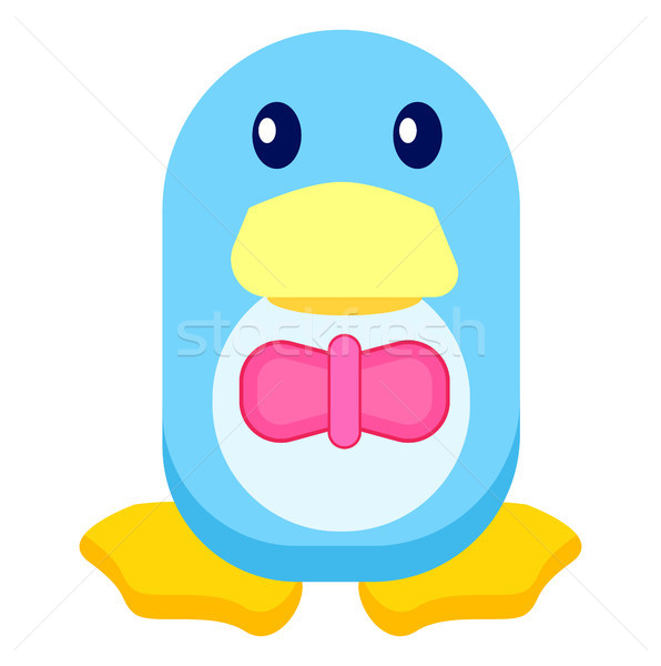 Adorable Penguin in Bowtie Isolated Illustration Stock photo © robuart