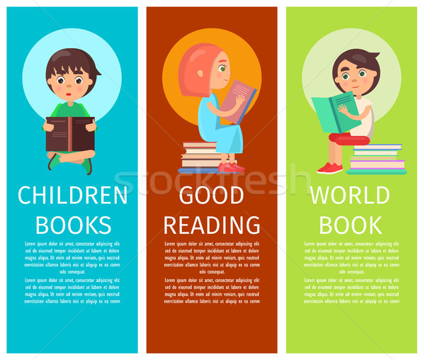 Articles about Children Books with Illustrations Stock photo © robuart