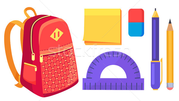 Side View on Fashionable Model of Kids Backpack Stock photo © robuart
