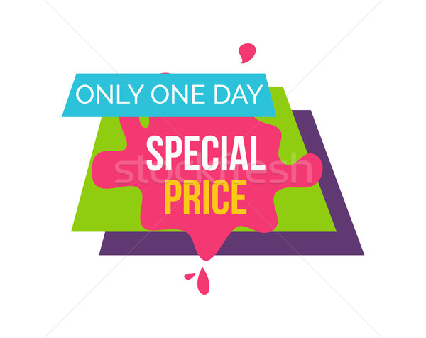 Only One Day Special Price Vector Illustration Stock photo © robuart