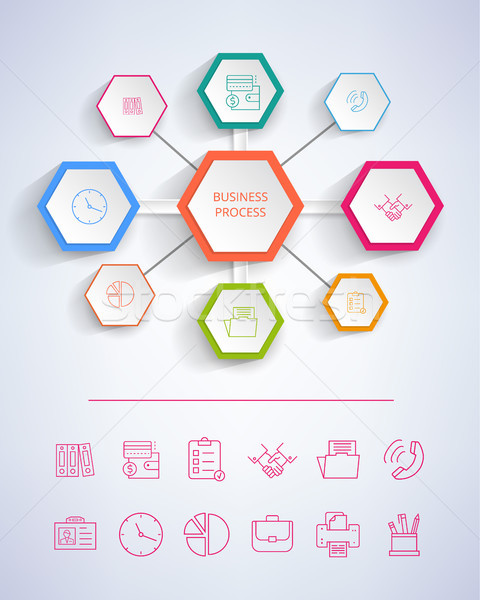 Business Process Infograph Vector Illustration Stock photo © robuart