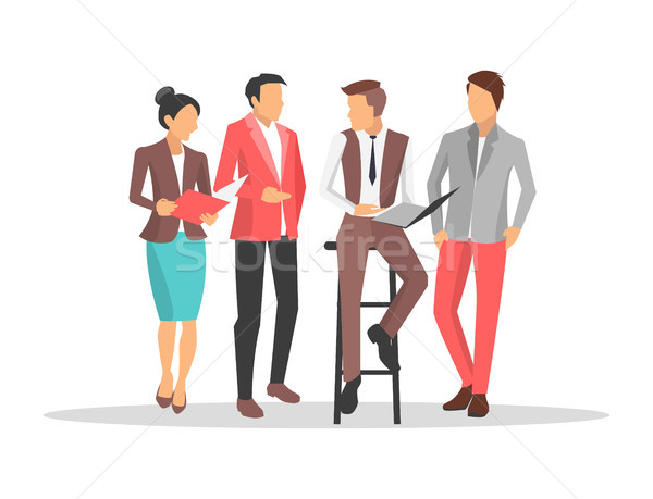 Business People Disscussing on Vector Illustration Stock photo © robuart