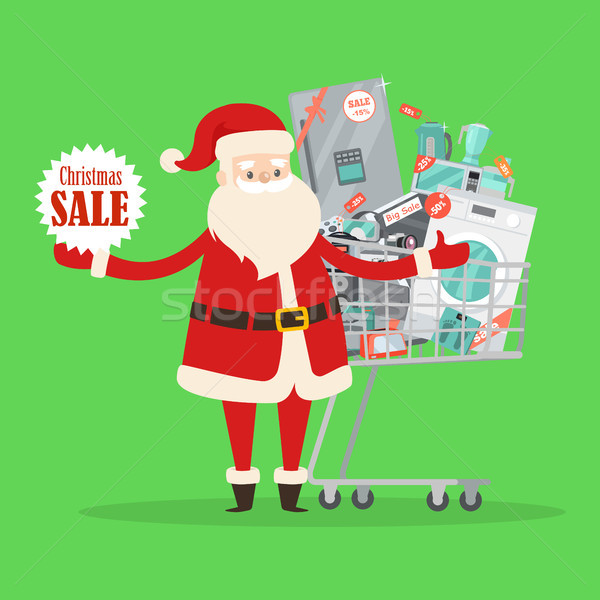 Christmas Big Sale from Santa Claus in Storehouse Stock photo © robuart