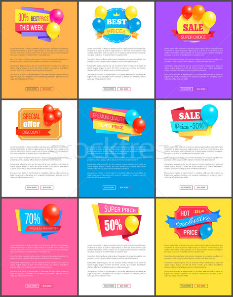 Special Discount Weekend Sale Best Balloons Label Stock photo © robuart
