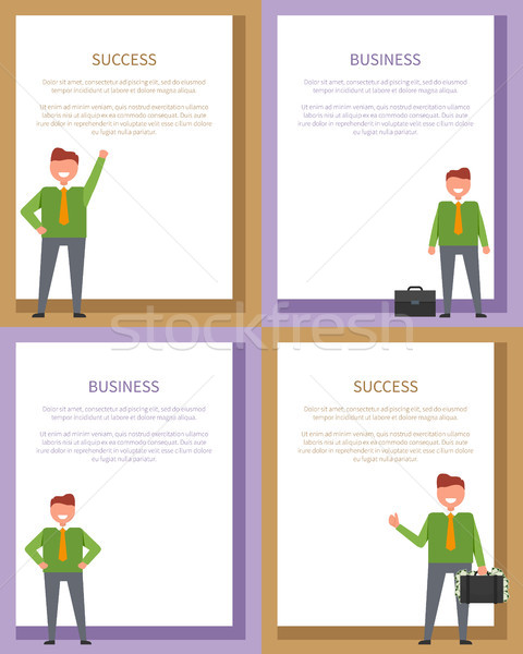 Success and Business Posters Vector Illustration Stock photo © robuart