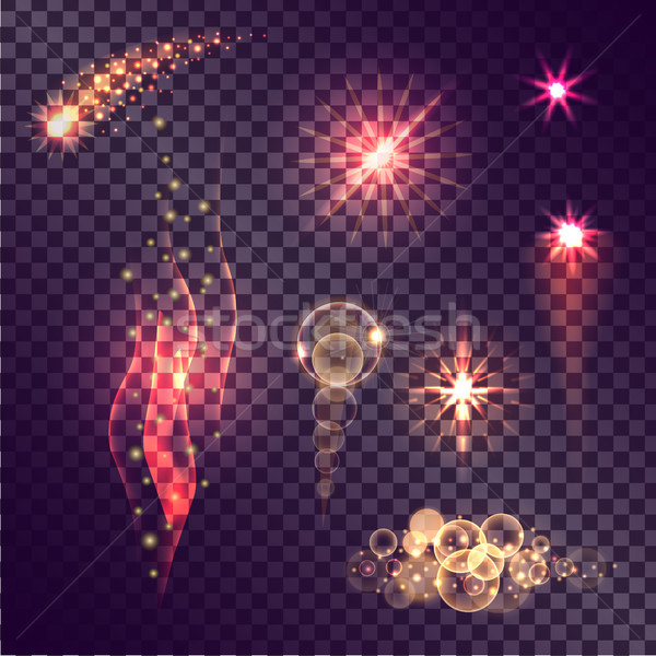 Realistic Vector Glowing Light Effects Set Stock photo © robuart