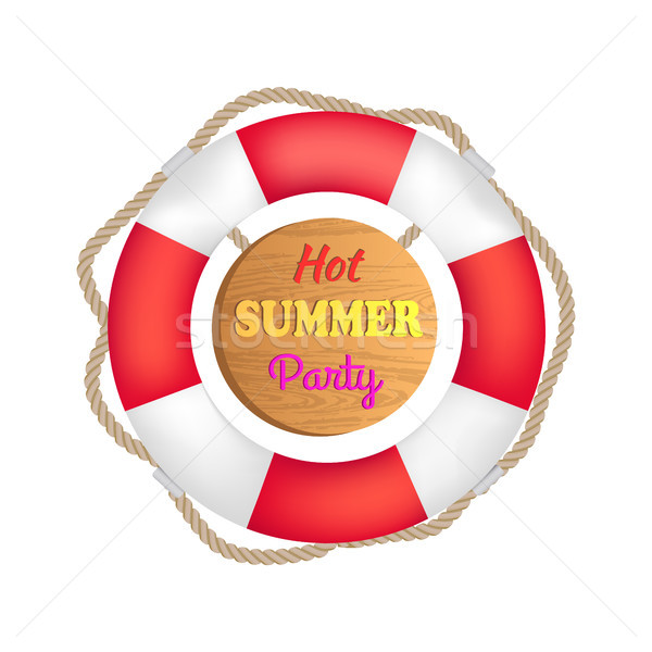 Hot Summer Party Lifebuoy Vector Illustration Stock photo © robuart